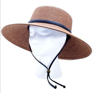 Sloggers Women's Wide Brim Sun Hat w/ Wind Lanyard